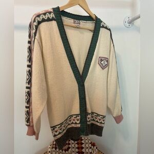 VTG Western Knit Vneck Cardigan